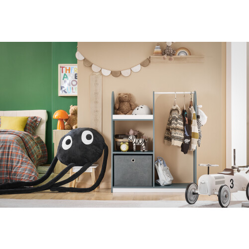 SoBuy Armadio Bambini 3 Scomparti Grigio 97x35x108 1