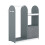 SoBuy Armadio Bambini 3 Scomparti Grigio 97x35x108 15