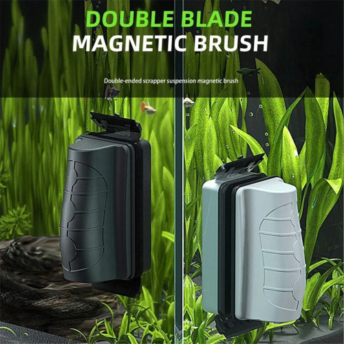 Magnetic Aquarium Fish Tank Brushes Glass Window Algae Scraper Cleaner Aquascaping Tools Cleaning Tool Black 2