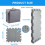 Blocking Mats for Knitting & Crochet Project, Boards with Grids Needlepoint or Crochet,Knitting Grey 7