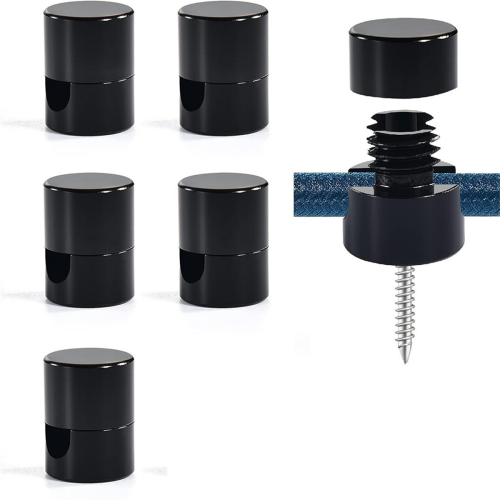 6 Pack Aluminum Chandelier Hook for Ceiling Hanging, Hooks Hanging Lights Black