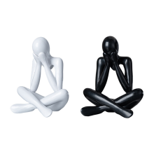 Nordic Abstract Statue Figure Sculpture Small Ornaments Mini Modern Art Desktop Decor D