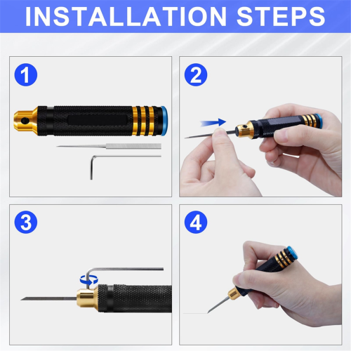 Prime Model Scriber Resin Carved Scribe Line Hobby Cutting Tool Chisel,Hobby Black 2