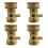 Brass Garden Hose Stop Valve, Heavy Duty 3/4 Inch Solid Valve Connector(4pcs) 1