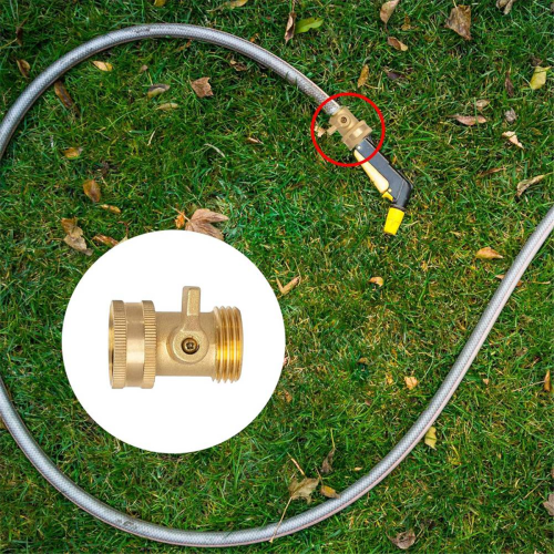 Brass Garden Hose Stop Valve, Heavy Duty 3/4 Inch Solid Valve Connector(4pcs) 2