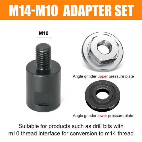 Angle Grinder M14 to M10 Adapter Thread Converter Interface Connector Screw Connecting Rod Nuts Slotting 1