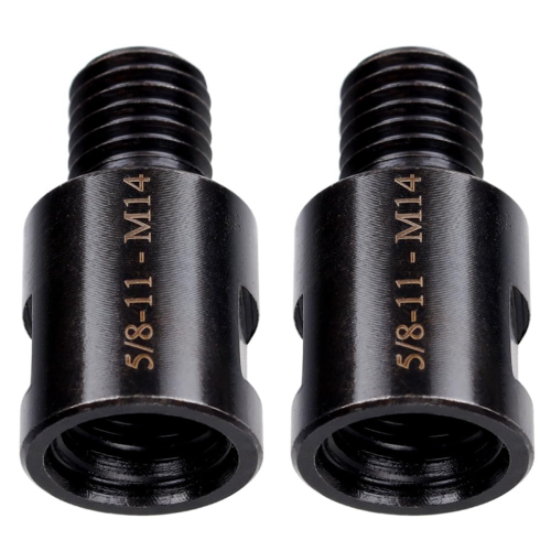 2pcs 5/8 Inch-11 to M14 Adapter Angle Grinder Thread Converter Shaft Connector for Diamond Core Drill Bits 1