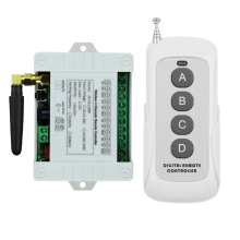 DC 12V 24V 4-Way Remote Control Switch Point-Acting Self-Locking Interlocking Adjustable Access Gate Panel
