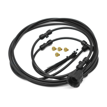 Outdoor Misting Fan Kit, Ring 9.8FT (3Meter) Line for Cooling System, Cool-Ing Outdoor(Black)