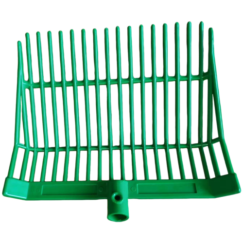 Manure Fork Replacement Head, Pitchfork Horse Rake, for Picking Up Manure, Stable Waste Removal,Green,2pcs 2