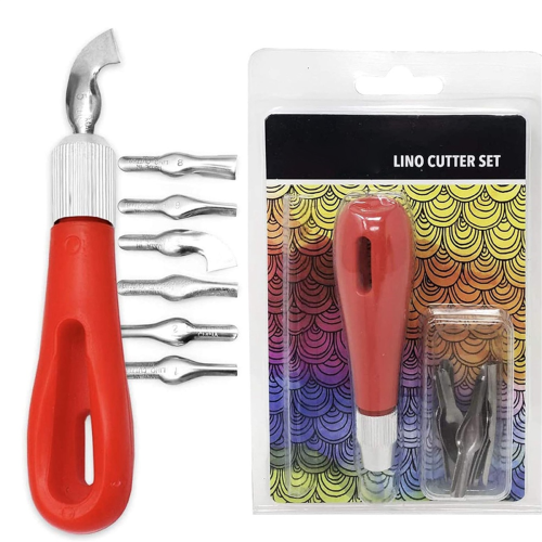 Rubber Block Stamp Carving Making Kit with Cutter Tools, 1 for Printmaking 1