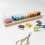 Bobbin Rack for Embroidery Floss Beech Wood Organizer with 12PCS Plastic Thread Cards(Rectangle) 4