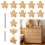 Boho Dresser Knobs-12Pack Wood Drawer Knobs Star-Shaped Wooden Pulls with 24Screws for Cabinet,Furniture 2