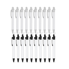 20 Pcs Sublimation Pens Blank Heat Transfer Pen Ballpoint with Shrink Wrap Aluminum Customized Clip