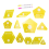 Set of 14 Patchwork/English Paper Piecing Quilt Template Set,Hand Sewing Diamond Triangle Patchwork Tool 8