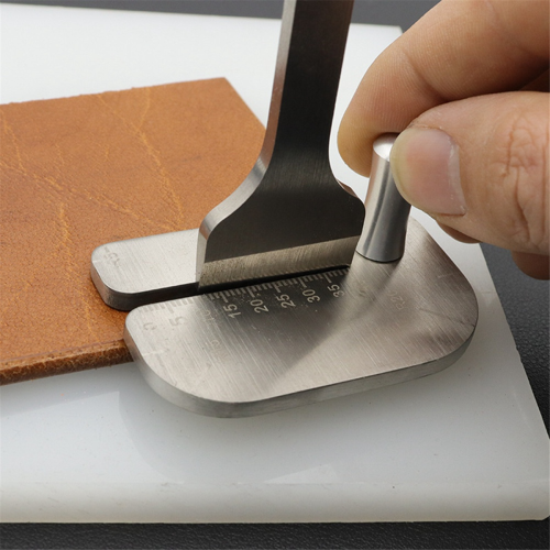 2pcs Stainless Steel Leather Pulling Board Practical Cutting Ruler Tool Cut Pricking Iron Auxiliary Accessories 2