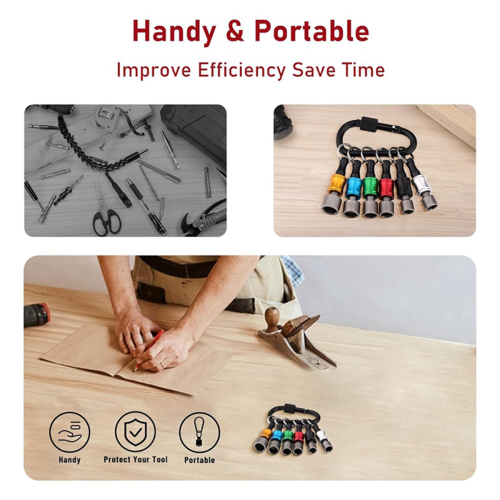 14pcs Power Nuts Driver Drill Bit Tools Set Metric Socket Wrench Screw 1/4 Inch Hex Keys, and 6pcs 2