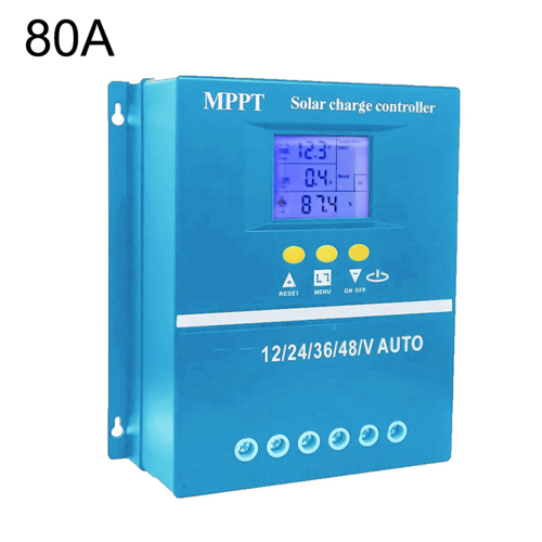 80A MPPT Solar Charge Controller 12V 24V 36V 48V Battery System Auto,PV Panel Regulator 1