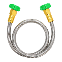 Short Garden Hose, Metal Leakproof Leader 304 Stainless Steel Flexible Hose for Outdoor Watering 3Ft