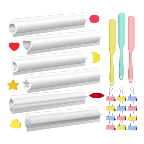 6 PCS Long Tube Silicone Mold Embedded Soap Column Chocolate Candy for Handmade Candle Cake Making