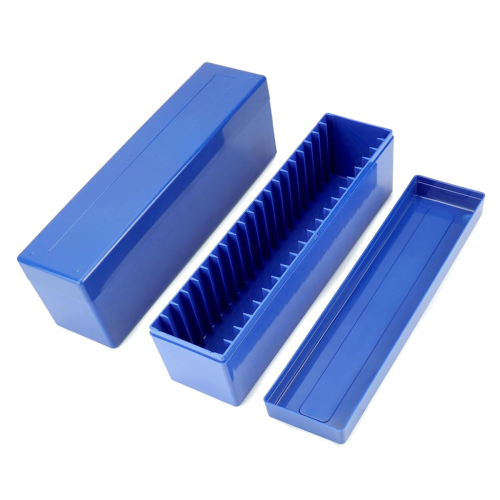 2Pcs Coin Slab Storage Box Compatible with 20 Holders, Plastic for Collectors Blue