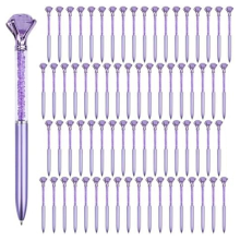 60 Pcs Cute Ballpoint Pens Bulk,1.0mm Medium Point Blue Ink Pens,Crystal Diamond Pen for Journaling,