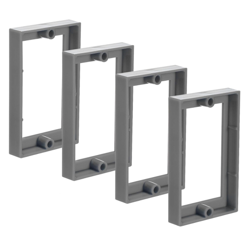 4Pcs 1/2Inch Single Gang Outlet Box Extender,Electrical Extender Receptacle Extension Gray