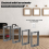 4Pcs 1/2Inch Single Gang Outlet Box Extender,Electrical Extender Receptacle Extension Gray 3