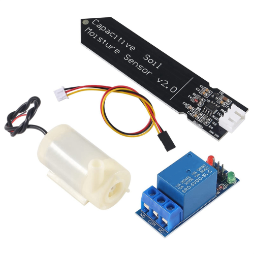 1set Automatic Irrigation DIY Kit Watering System Capacitive Soil Moisture Sensor and Water Pump for Garden 1