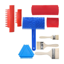 Wood Grain Tool,9Pcs Fake Roller Paint Brushes Graining Tool DIY Painting Tools