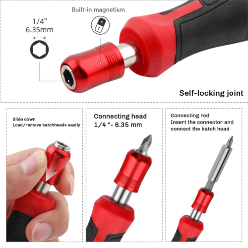 1/4Inch Screwdriver Bit Handle Multi-Function Set Drill Wrench Tool (Blue) 2