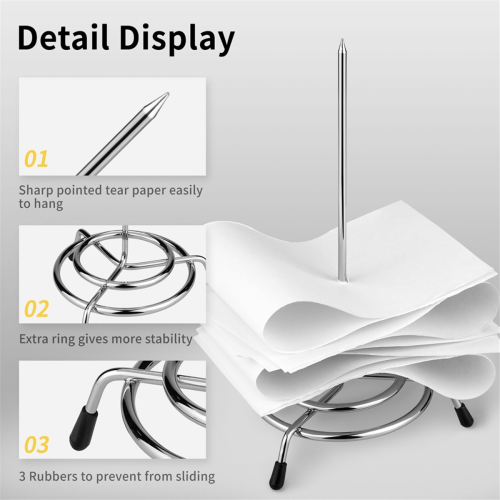 Ticket Stabber for Restaurant, 6PCS Receipt Holder Check Spindle Orders Spike Kitchen Office Paper Notes 2