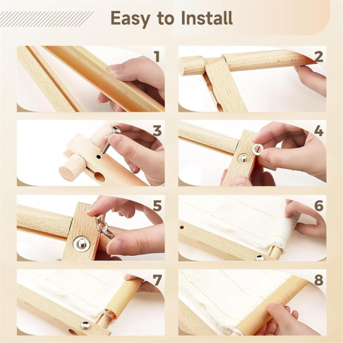 32.8 X 12 Inch Crossstitch Frame, Embroidery Scroll Wooden Needlework Stand, Clip Tool 1