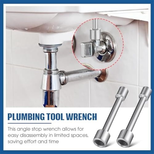 2pcs Angle Stop Wrench Removal Tool on Plumbers for Installing Compression 2