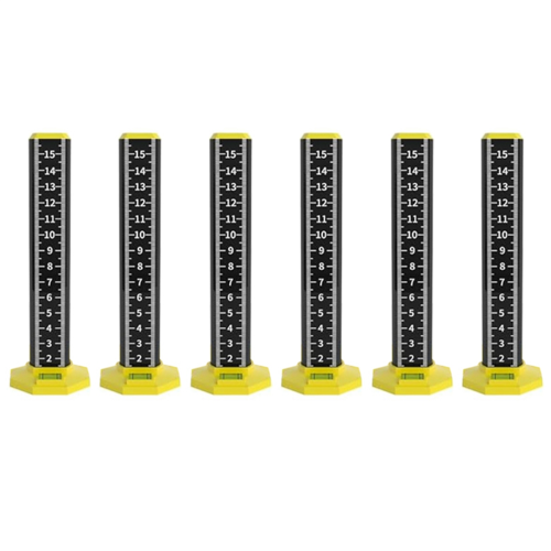 6pcs Ceiling and Floor Tile Height Ruler, Drop Installation Tools, Magnetic Base Laser Target Card Plate