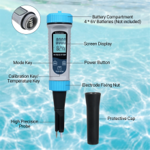 5 In1 PH Meter with BT High Accuracy Measurement of PH/TDS/EC//Temp Water Testing Kit for Hydroponics Lab