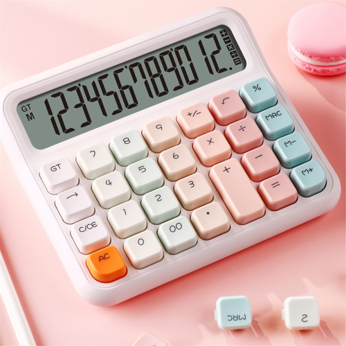 Desktop Calculator 12-Digit Display, Cute and Ergonomic Design with Large LCD Screen for Home, School, Office Use 1
