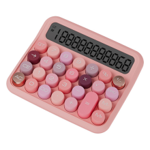 Mechanical Calculator 12 Digit with 5-Inch LCD Display, Big Buttons, Desk Cute for Office and Home Use