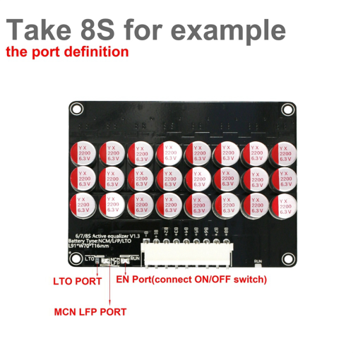 5.5A High Current Balance Module 4S Active Equalizer Balancer Lifepo4/Lipo/Lto Battery Energy Capacitor 2