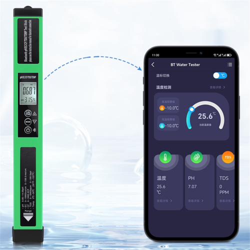 5 in 1 Water Quality Tester PH/EC/TDS//Temp with BT Multifunction Meter Digital PH for Pool Hydroponics 1
