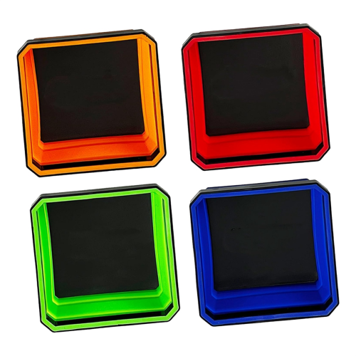 Fold Magnetic Parts Tools Tray Set, 4-Pack Foldable 4.5inch Square Silicone Bowls with Double Sided Base