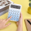 Desktop Mechanical Calculator, Cute Big Buttons Calculators with 12 Digits Large LCD Display, Desk Accessories,Blue 3