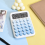 Desktop Mechanical Calculator, Cute Big Buttons Calculators with 12 Digits Large LCD Display, Desk Accessories,Blue 4