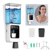 Automatic Mouthwash Dispenser for Bathroom,Dispenser with Cups Can Hold 650ml, 10/20/30ml Electric