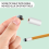 Pool Cue Tip Replacements with White Ferrule, Screw-on Tip, Black 8 Table 7