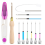 13Pcs Punch Needle Kit,Punch Tool Adjustable Embroidery Kits Wooden Handle Pen for Floss 1