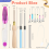 13Pcs Punch Needle Kit,Punch Tool Adjustable Embroidery Kits Wooden Handle Pen for Floss 2