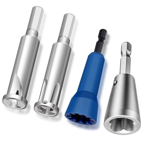 4Pcs Wire Twister Tool for Drill, Stripper Connector Driver,Cable Quick Stripping Tools