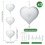 3D Heart-Shaped Wind Turner, Silver Turner for Courtyards and Gardens, Hanging 3