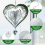 3D Heart-Shaped Wind Turner, Silver Turner for Courtyards and Gardens, Hanging 4
